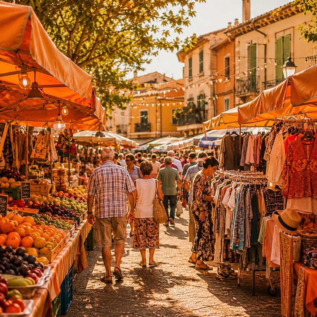 Mercadillo local al aire libre